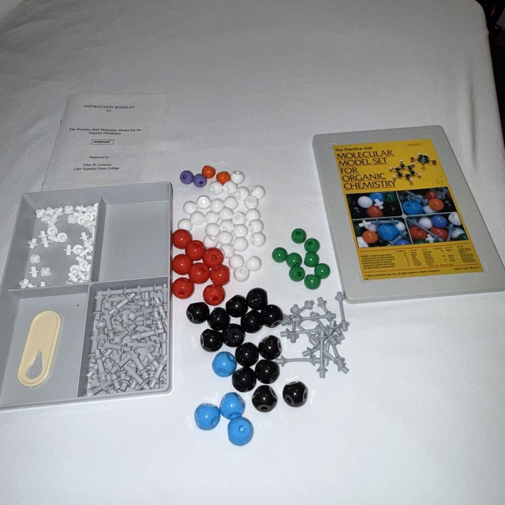 Vintage Organic Chemistry Molecular Model Complete Set  1984 Prentice Hall